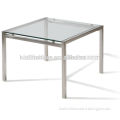 T25 latest stable metal powder coated leg glass top OEM custom made factory direct sell green material tea coffee table